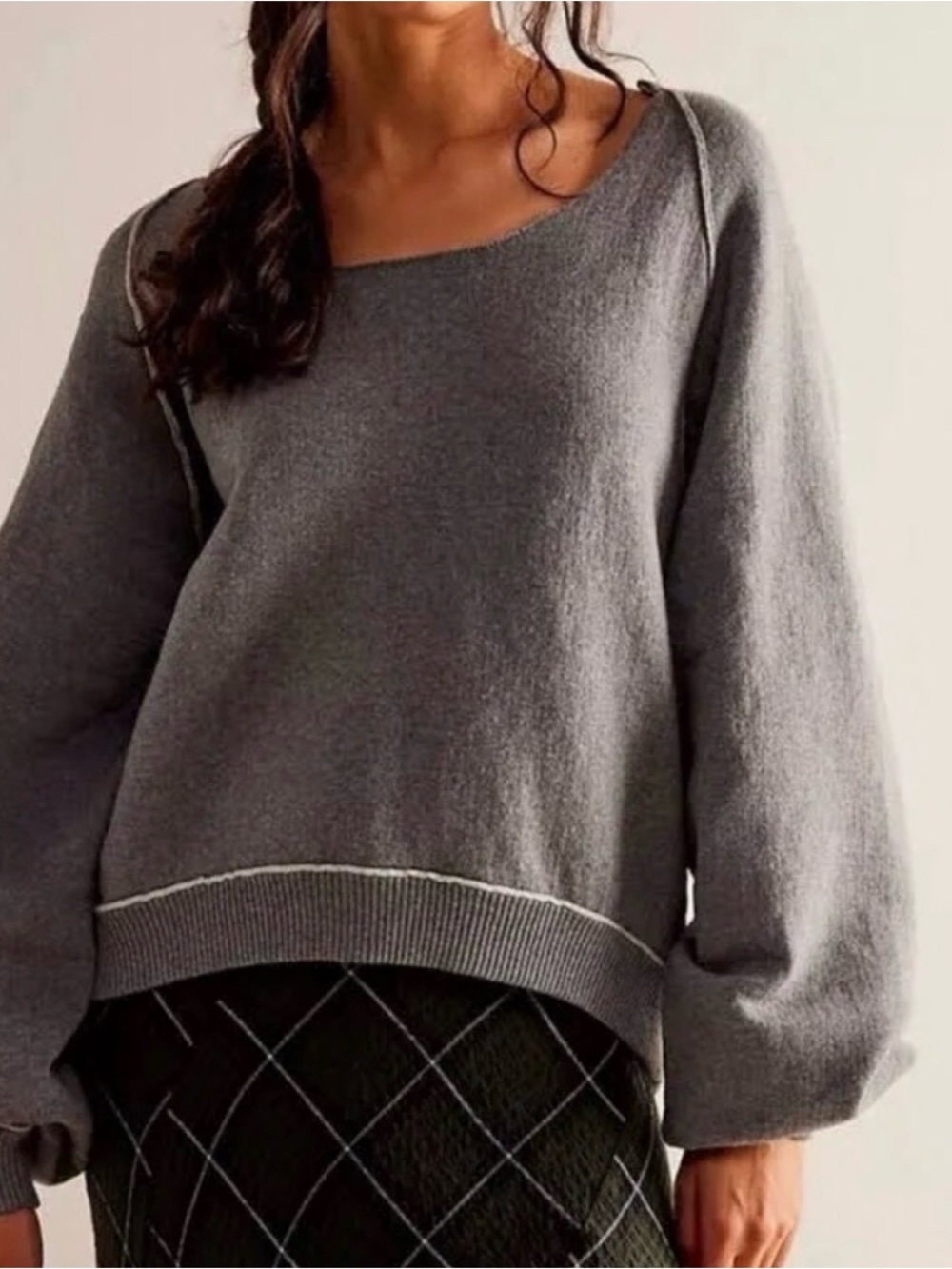 We The Free Midnight sweatshirt Balloon Sleeve
